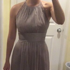 Long formal taupe dress